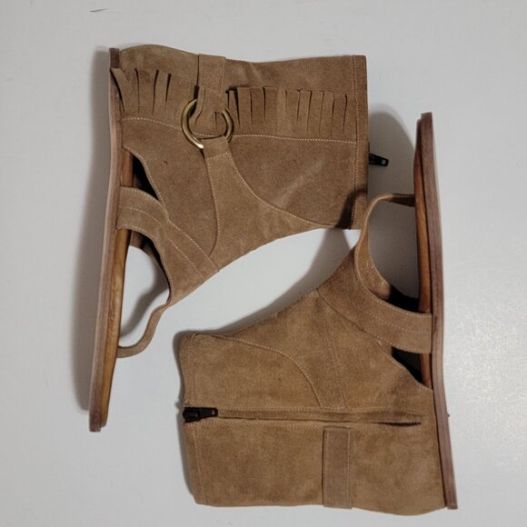 NEW Artisan Crafted By Zigi Aldonza Gladiator Sandals Womens 9 Suede Fringe Boho - Picture 2 of 10